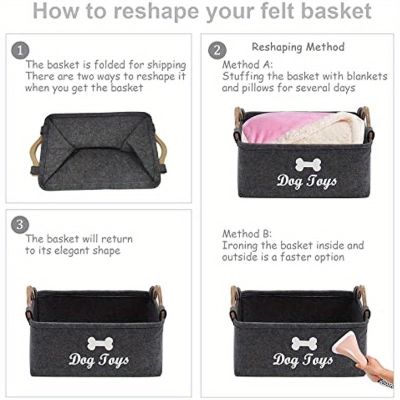 Pet Toy Box - Basket Organizer