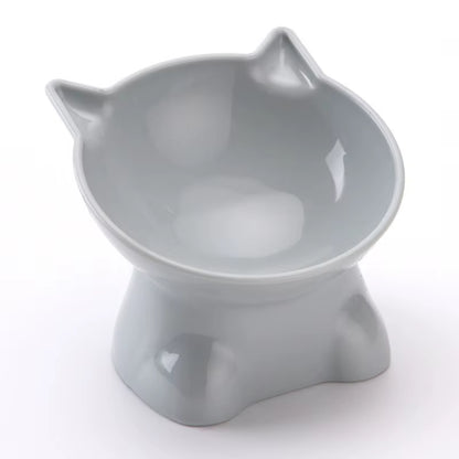 Elevated Cat Bowl - Stylish Tilted Design for Cats and Dogs - Black Food and Water Bowl