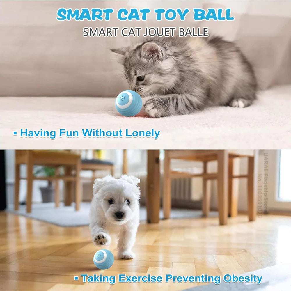 Electric Interactive Rolling Ball for Cats - Smart Rotating Toy and Game Accessory