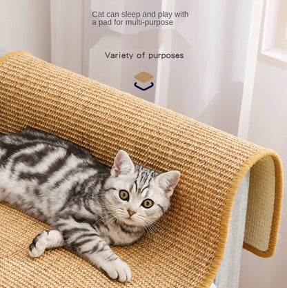 Sisal Cat Scratcher Mat - Furniture Protector for Cats, Ideal for Nail Sharpening and Scratching