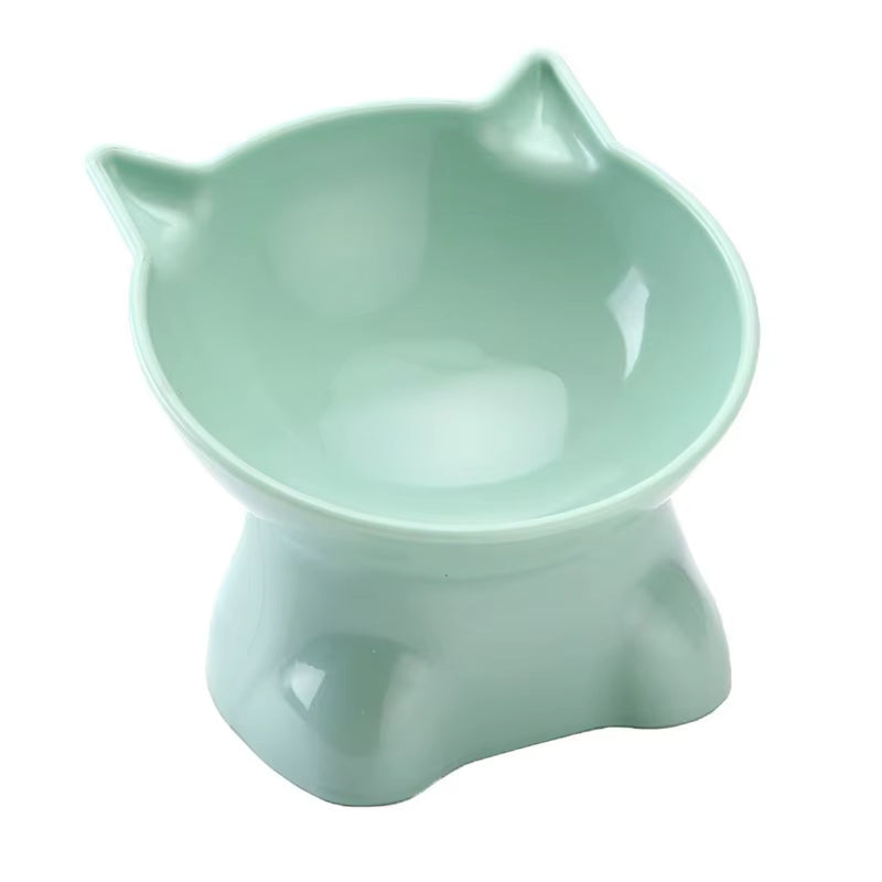 Elevated Cat Bowl - Stylish Tilted Design for Cats and Dogs - Black Food and Water Bowl