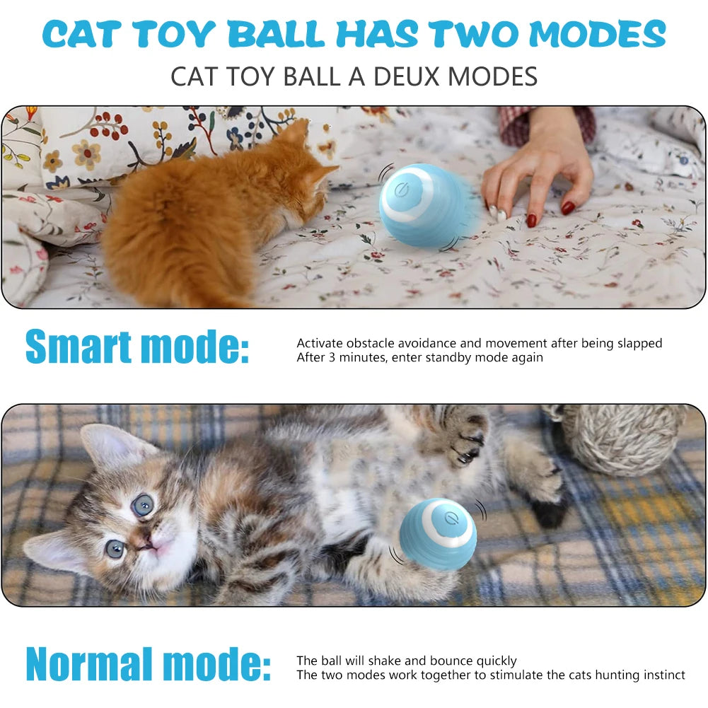 Electric Interactive Rolling Ball for Cats - Smart Rotating Toy and Game Accessory
