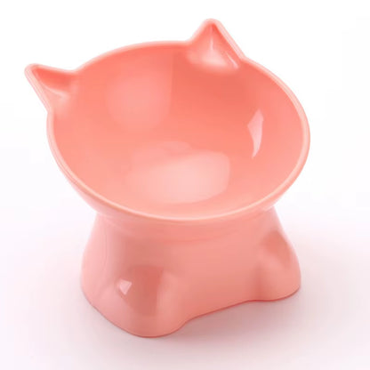 Elevated Cat Bowl - Stylish Tilted Design for Cats and Dogs - Black Food and Water Bowl