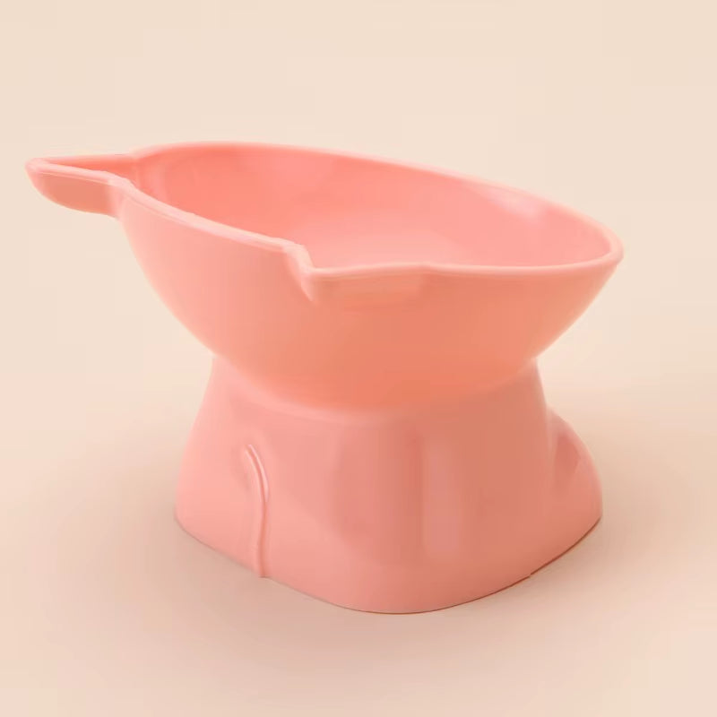 Elevated Cat Bowl - Stylish Tilted Design for Cats and Dogs - Black Food and Water Bowl